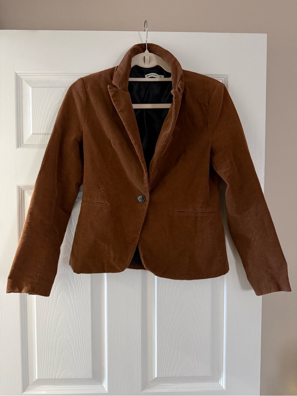 37. stradivarius Brown Corduroy Single-Button Blazer Jacket Medium
